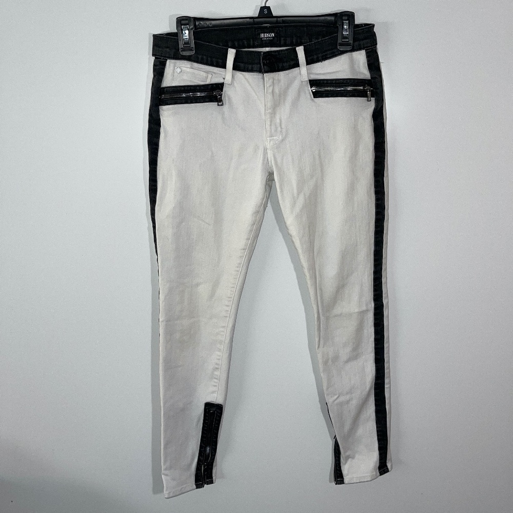 Hudson Chelsea Retreat Colorblock‎ Super Skinny Jeans Size 30 - Picture 5 of 13